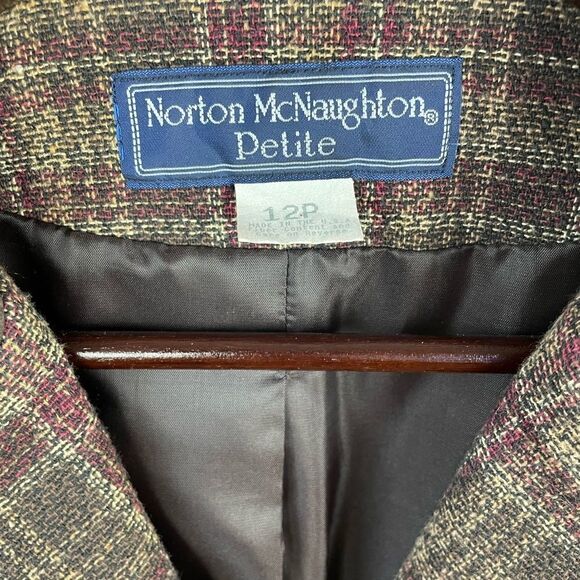 Norton McNaughton Petite Tweed Blazer Jacker Size 12P EUC - Picture 4 of 6